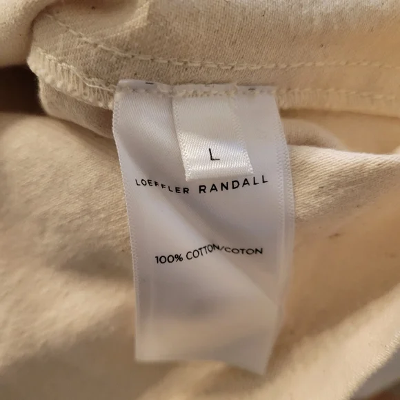 Loeffler Randall Shacket Cream Scottie Broderie Chore Jacket Large